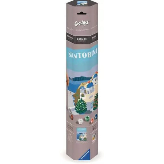 Ravensburger CreArt Malen nach Zahlen - Leinwand Farbenfrohes Santorini