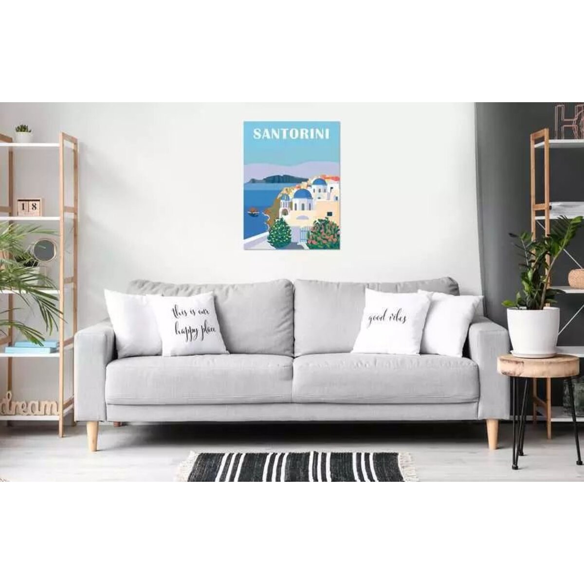 Ravensburger CreArt Malen nach Zahlen - Leinwand Farbenfrohes Santorini