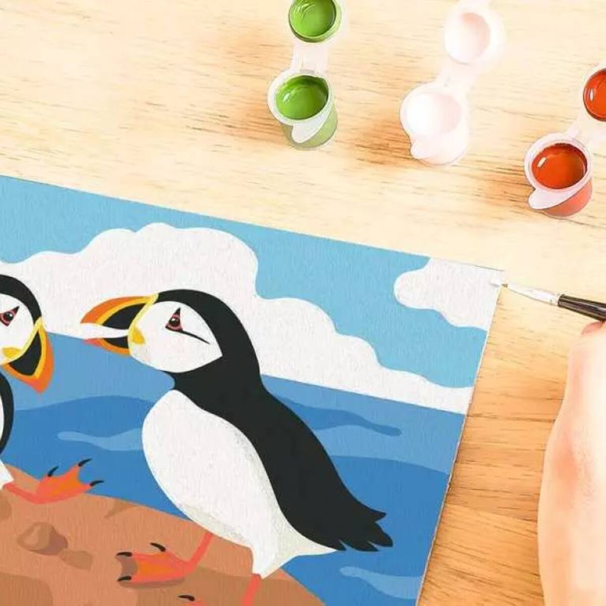 Ravensburger CreArt Malen nach Zahlen Papageientaucher