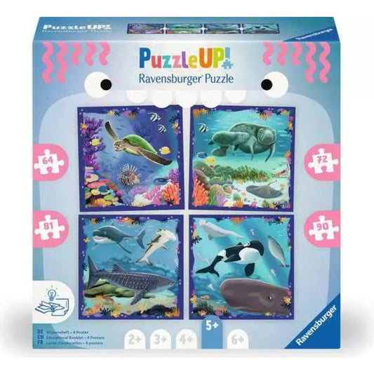 Ravensburger Kinderpuzzle 64 + 72 + 81 + 90 Teile Meereszeiten