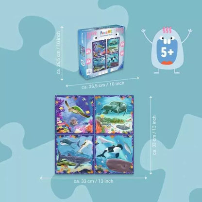 Ravensburger Kinderpuzzle 64 + 72 + 81 + 90 Teile Meereszeiten