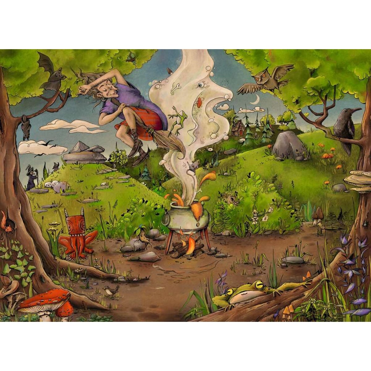 Ravensburger Puzzle - Bei der Waldhexe, 500 Teile