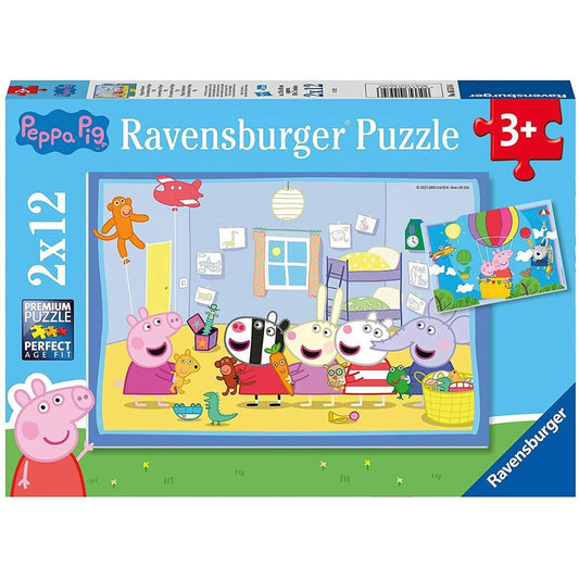 Ravensburger Puzzle - Peppas Abenteuer, 2x12 Teile
