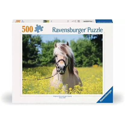 Ravensburger Puzzle - Pferd im Rapsfeld, 500 Teile