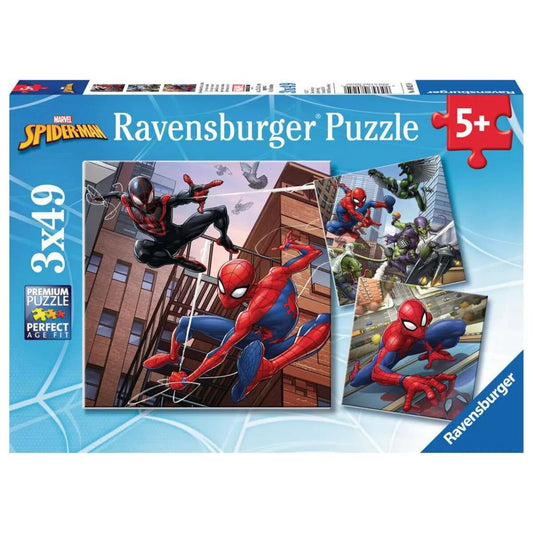 Ravensburger Puzzle - Spider-Man beschützt die Stadt, 3x49 Teile