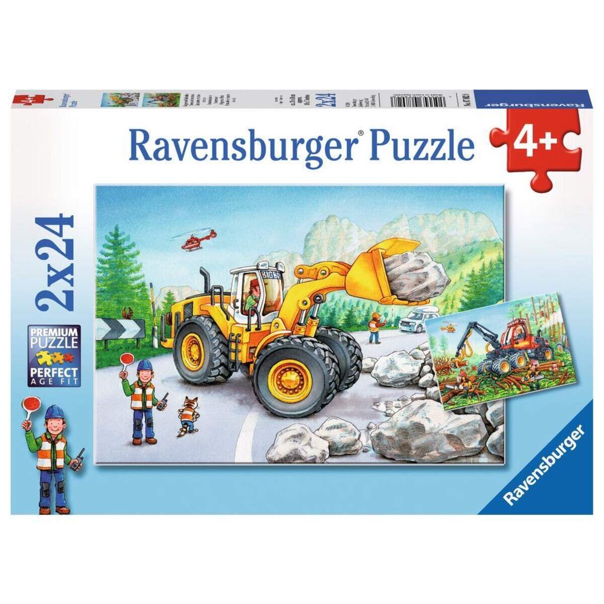 Ravensburger Puzzle Bagger und Waldtraktor 2x24 Teile