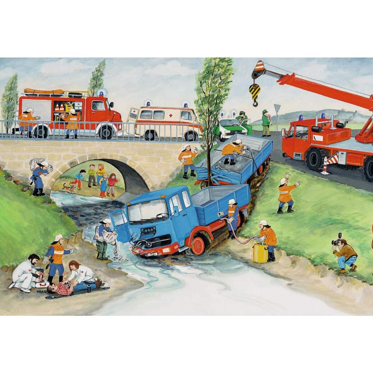 Ravensburger Puzzle Bei der Feuerwehr, 2 x 24 Teile