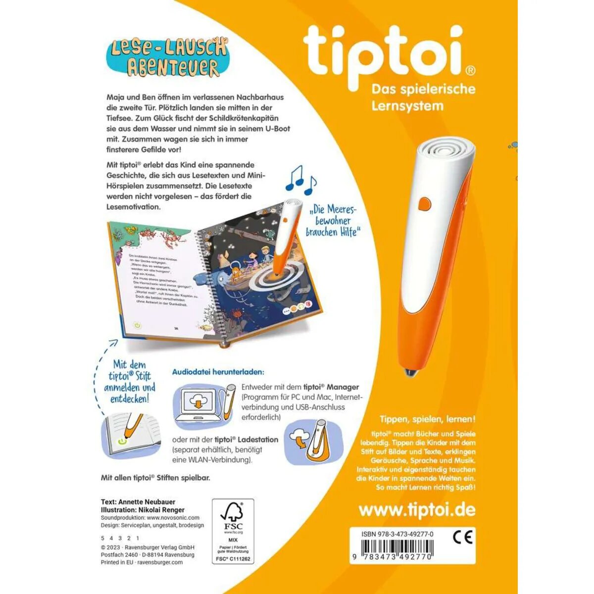 Ravensburger tiptoi® Lese-Lausch-Abenteuer Tiefsee