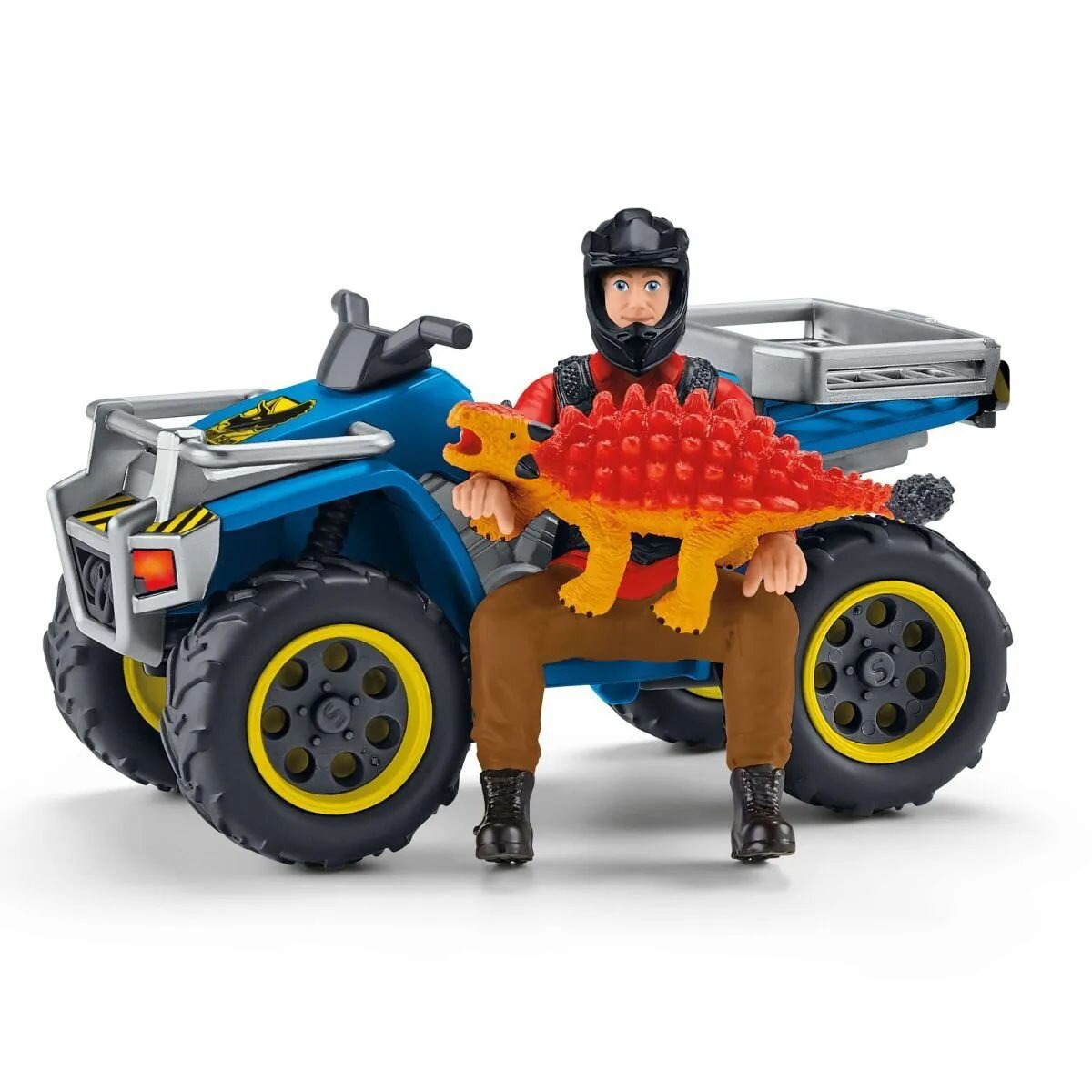 schleich® DINOSAURS 41466 Dinosaurs - Flucht auf Quad vor Velociraptor