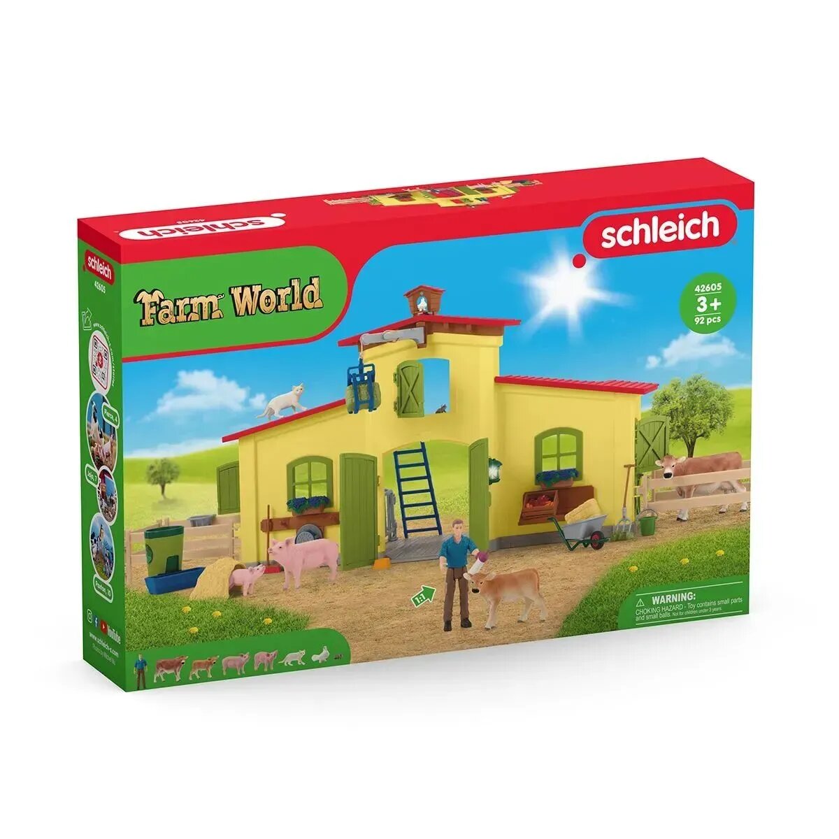 schleich® FARM WORLD 42605 Großer Stall mit Tieren und Zubehör