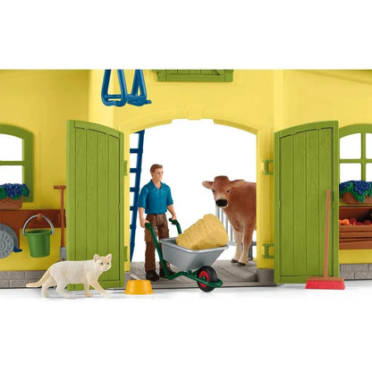schleich® FARM WORLD 42605 Großer Stall mit Tieren und Zubehör
