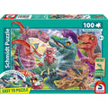 Schmidt Spiele Puzzle - Kleine Dinos, große Abenteuer, 100 Teile, Eco-Friendly, Gras Kinderpuzzle