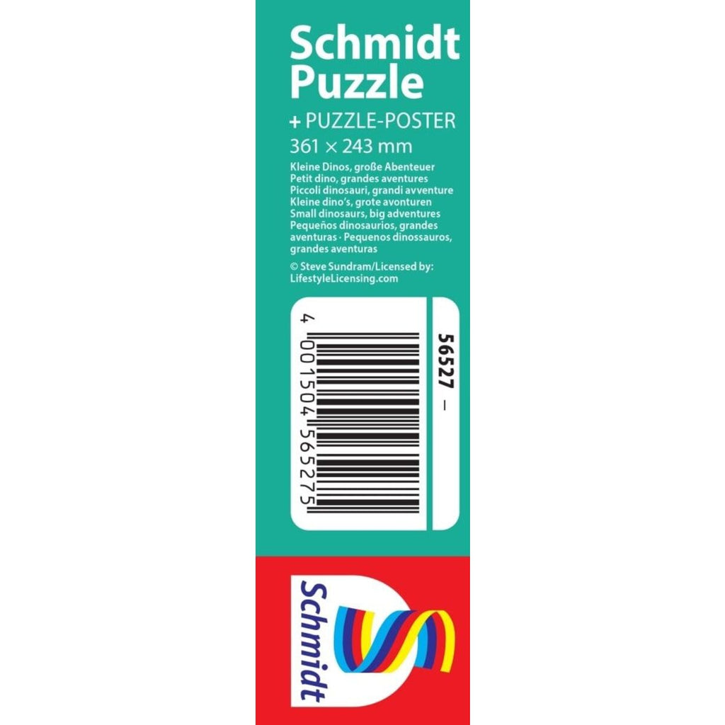 Schmidt Spiele Puzzle - Kleine Dinos, große Abenteuer, 100 Teile, Eco-Friendly, Gras Kinderpuzzle