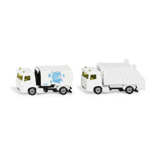 SIKU 1687 Kommunal Set Kehrmaschine und Müllwagen