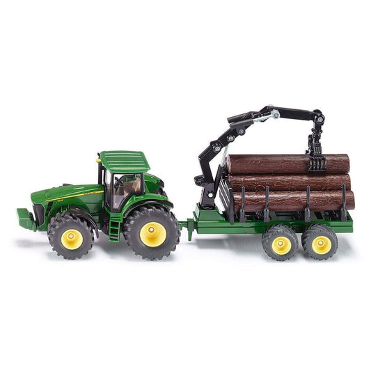 SIKU 1954 Traktor mit Forstanhänger