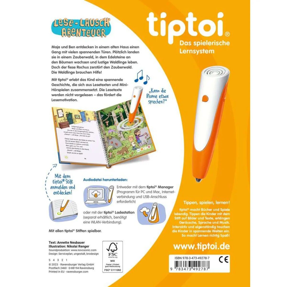 Ravensburger tiptoi® Lese-Lausch-Abenteuer Zauberwald