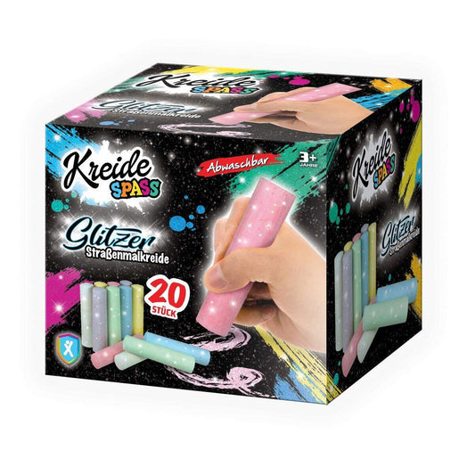 Xtrem Toys Kreidespaß Glitzer, 20 Stück
