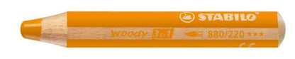 Buntstift, Wasserfarbe & Wachsmalkreide - STABILO woody 3 in 1 - Einzelstift - gelborange