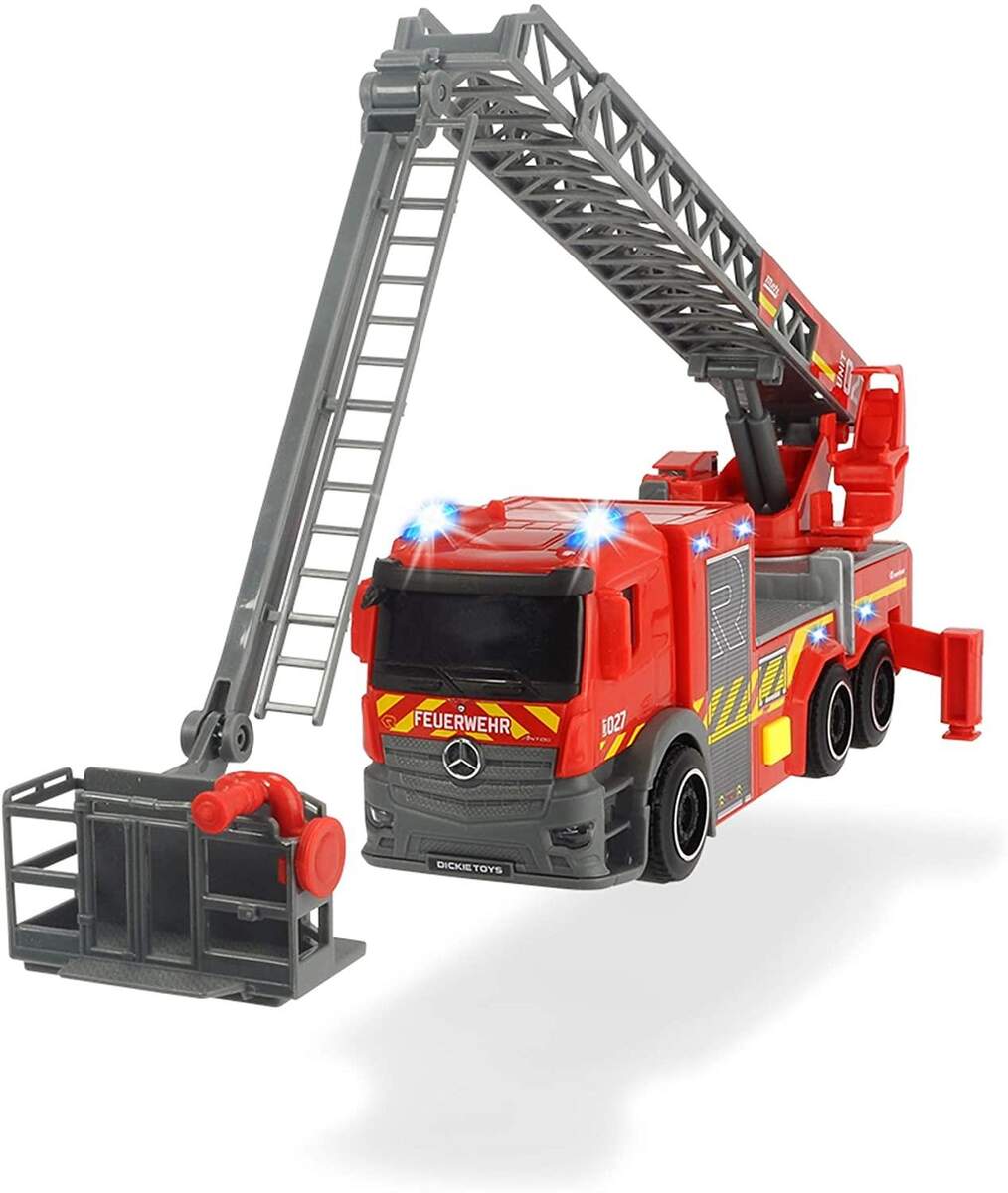 Dickie Toys Feuerwehrauto mit Drehleiter, Licht und Sound