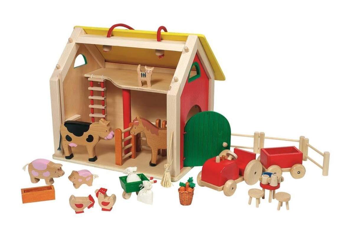goki Koffer Farmhaus mit Zubehör
