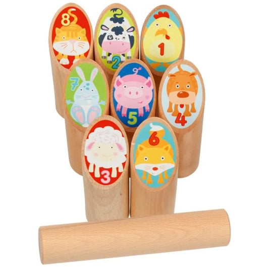 goki Wikinger Tier Kubb, im Baumwollbeutel