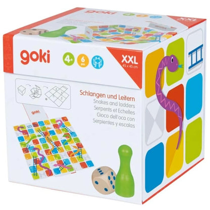 goki XXL Schlangen & Leitern im Würfel zum Aufklappen
