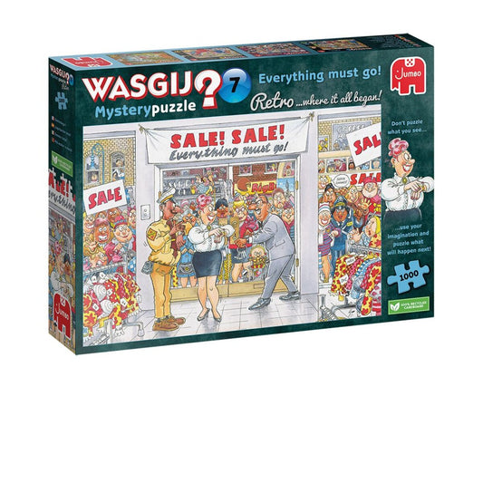 Jumbo Spiele Puzzle - Wasgij Retro Mystery 7: Alles muss raus!, 1000 Teile