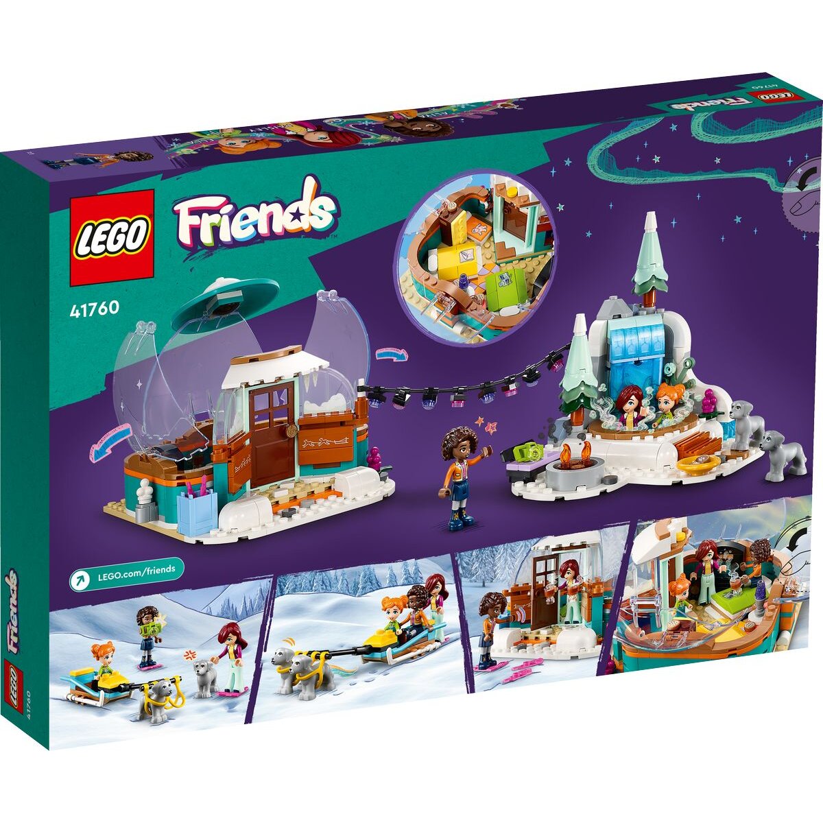 LEGO® Friends 41760 Ferien im Iglu, Camping-Spielset mit Spielzeug-Hunden