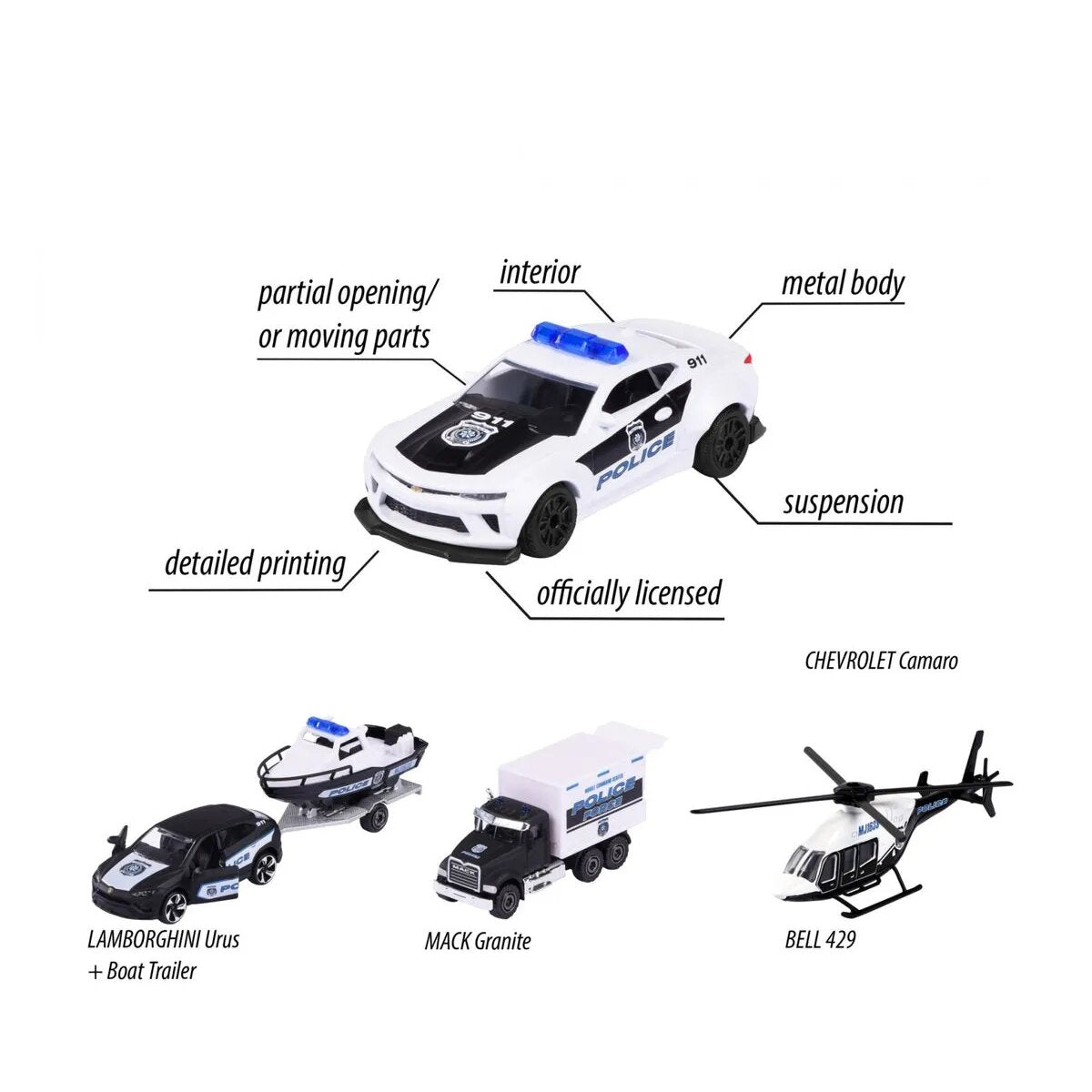 Majorette Police Force 4 Pieces Giftpack