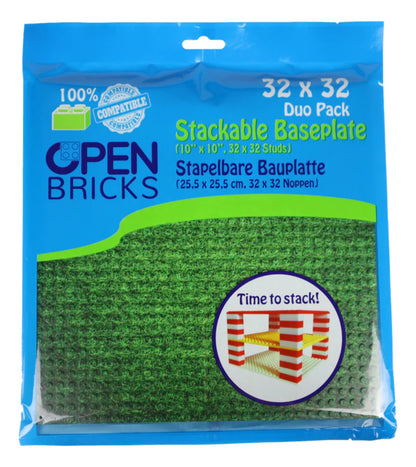 Open Bricks Baseplate 32x32 lawn [Duo Pack]