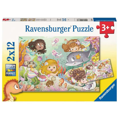 Ravensburger Puzzle - Kleine Feen und Meerjungfrauen, 2 x 12 Teile