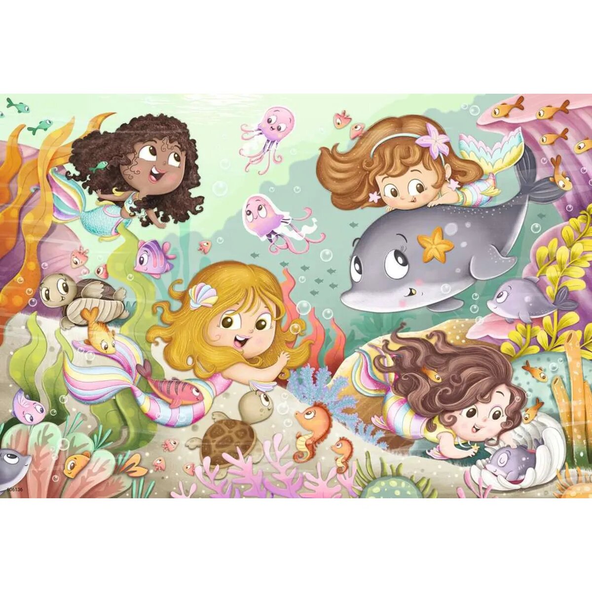 Ravensburger Puzzle - Kleine Feen und Meerjungfrauen, 2 x 12 Teile