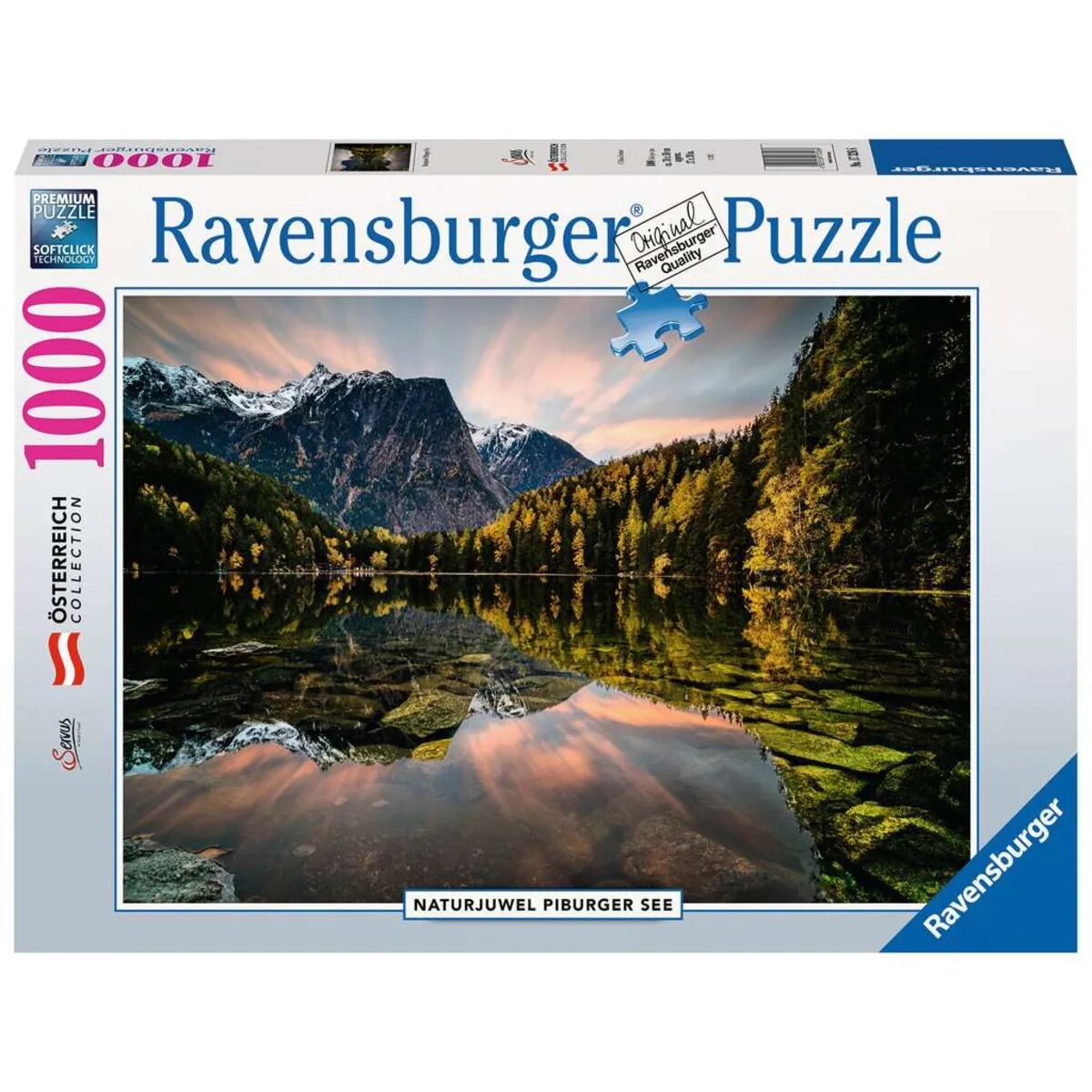 Ravensburger Puzzle - Naturjuwel Piburger See, 1000 Teile