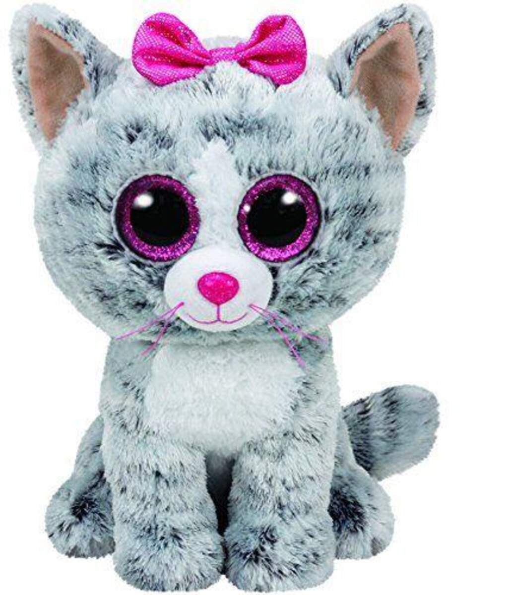 ty Beanie Boos Katze Kiki, grau, 15cm